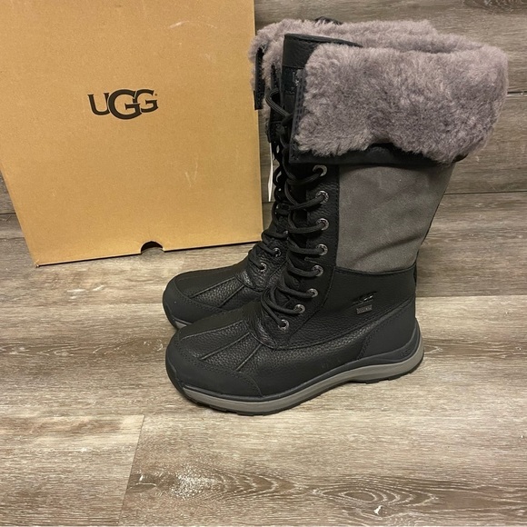 UGG | Adirondack III Tall Waterproof Snow Boots In Black NEW - Picture 1 of 12